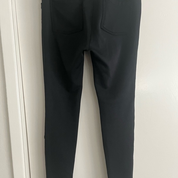 Athleta Chaturanga fleece lined leggings pockets MT medium tall black - Picture 3 of 9